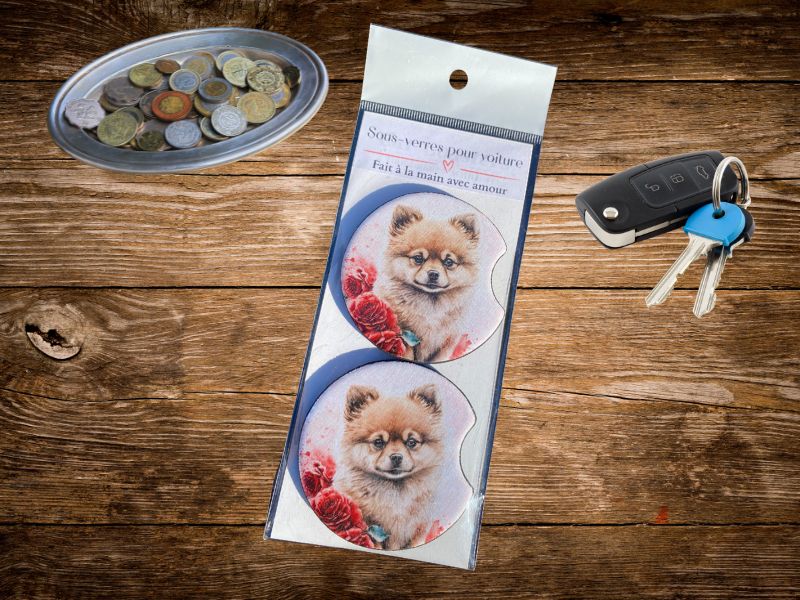 Sous-verre pour voiture - CHIENS