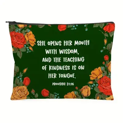 Inspirational Bible Verse Make-Up and Pencil Bag