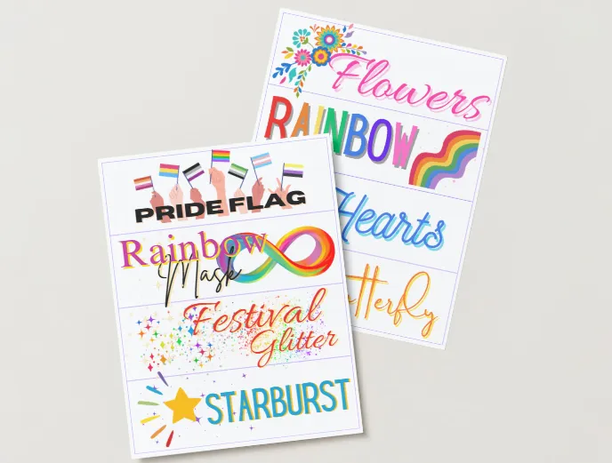 Pride Month Designs Menu Template