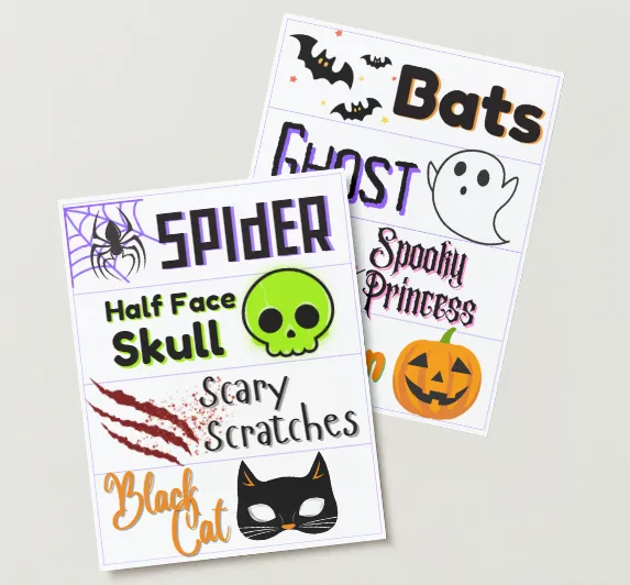 Halloween Designs Menu Template