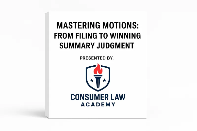Mastering Motions: From Filing to Winning Summary Judgment