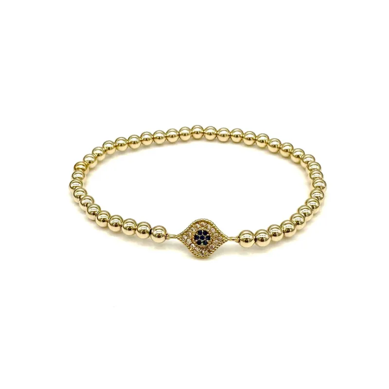 Elemental Gold Bead Stretch Bracelet