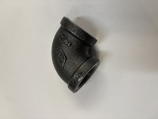 1/2” Black Pipe 90° Elbow