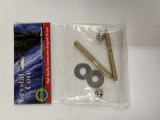 Toilet Screws Brass Plated 1/4-20 X 2 1/4”