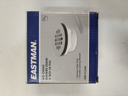 No-Caulk Shower Drain 2” Sch 40 PVC