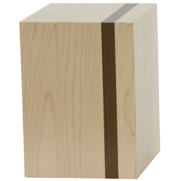 Urne en bois érable et noyer