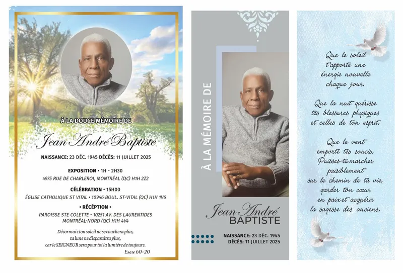 Souvenir de Jean André Baptiste — Photo 1