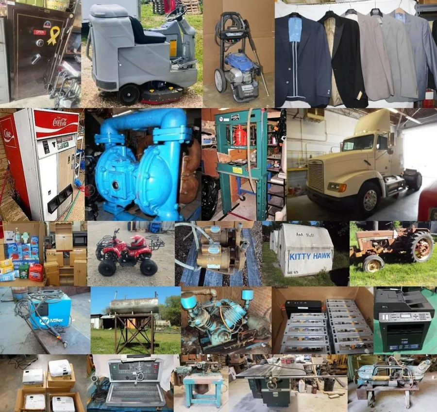 Assorted inventory available through an online auction