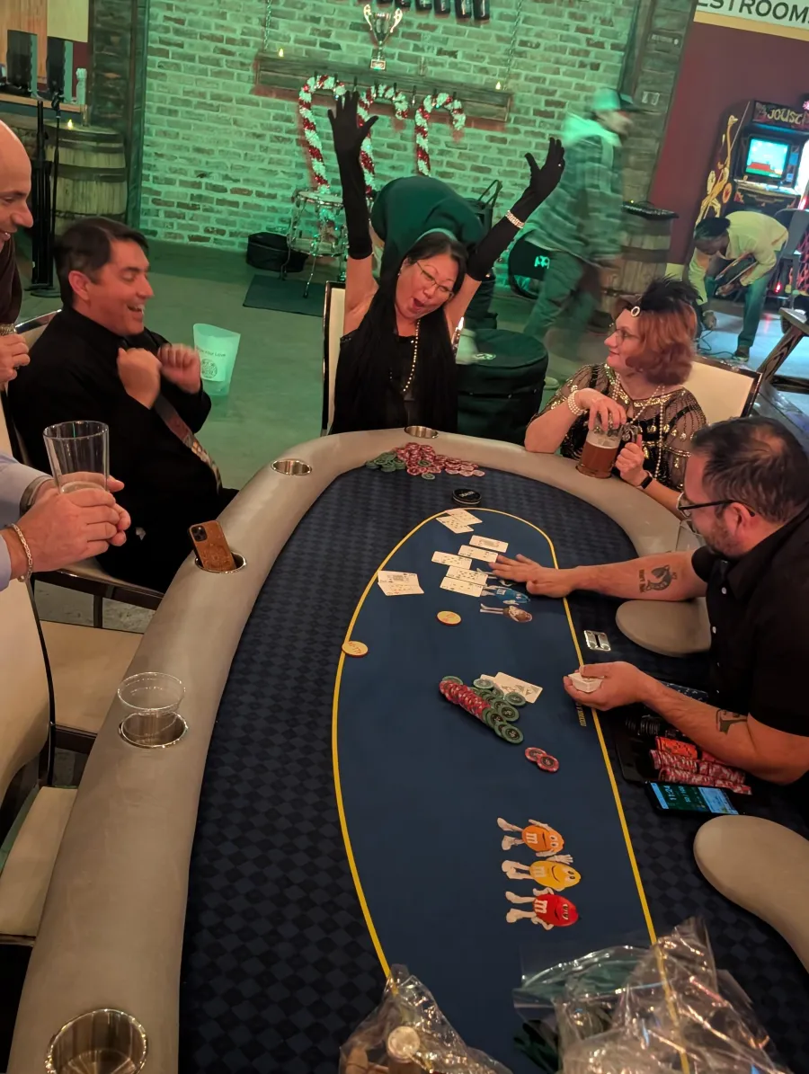 Casino night poker table