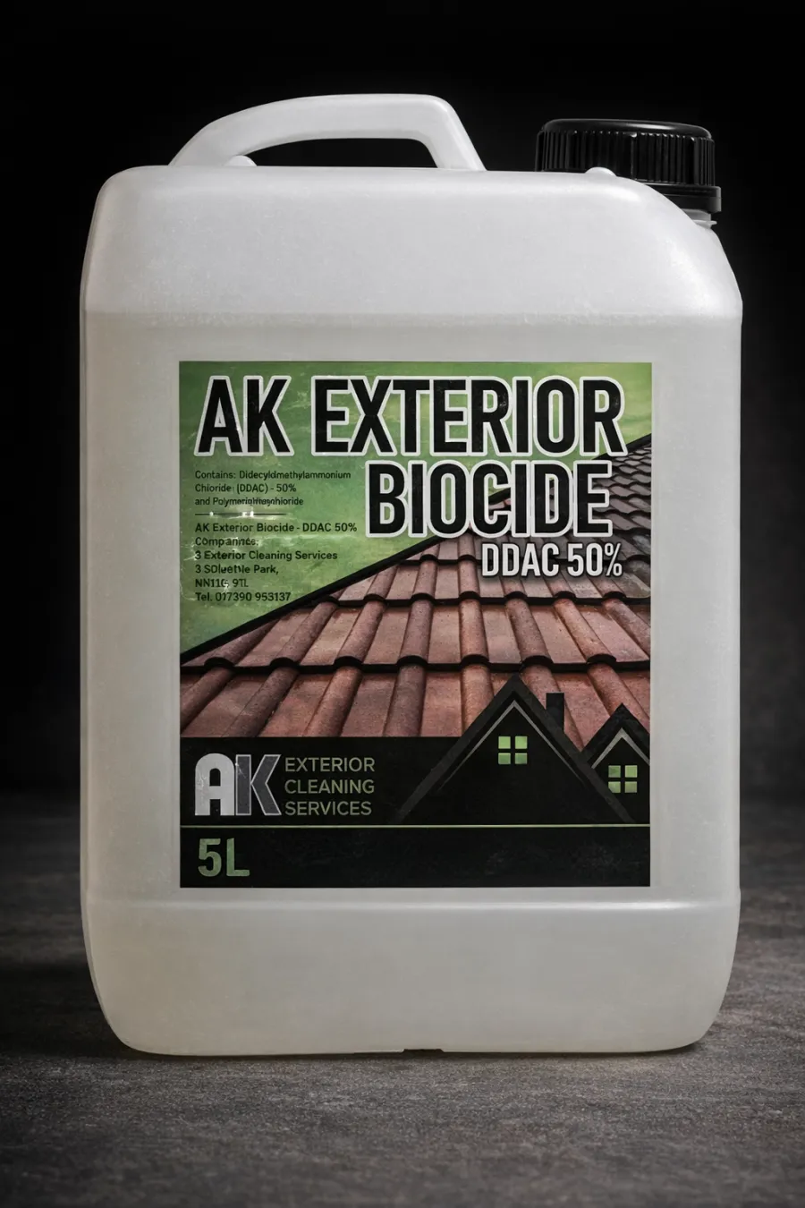 5 litre drum of AK Exterior Biocide DDAC 50%
