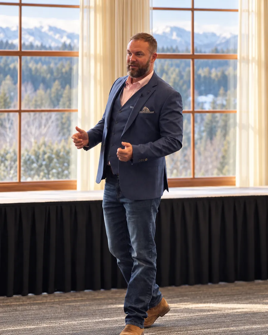 Dr. Christian Bordeleau speaking at a seminar