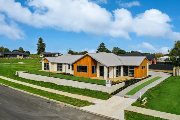 Thorncombe Road duplex, Te Awamutu, built by MH Builders