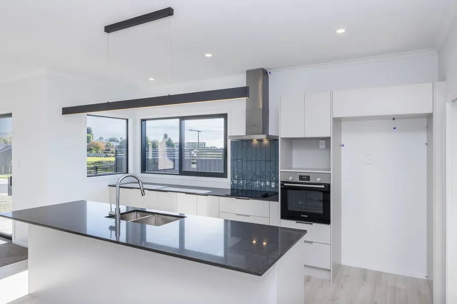 Kitchen with island bench and walk-in pantry, Lot 11 Thorncombe Park, Te Awamutu