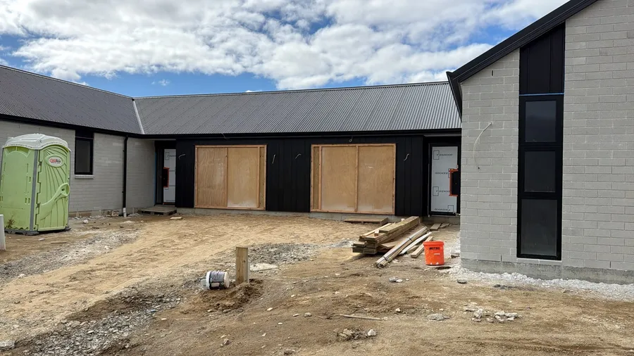Lot 2 investment duplex under construction at Cambridge Road, Thorncombe Park, Te Awamutu