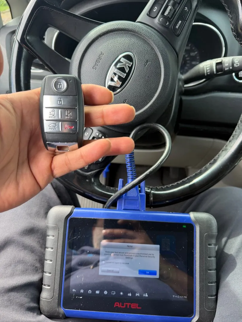 Programming tablet and new Kia smart keys