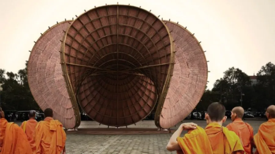 Deployable bamboo structure by Negar Kalantar