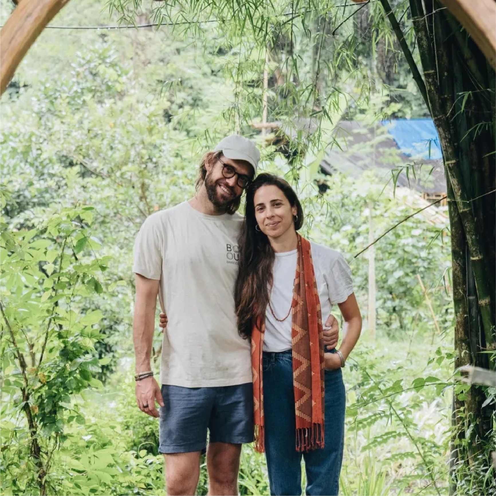 Orin and Maria Hardy, founders of Bamboo U, at the Kul Kul Farm in Bali