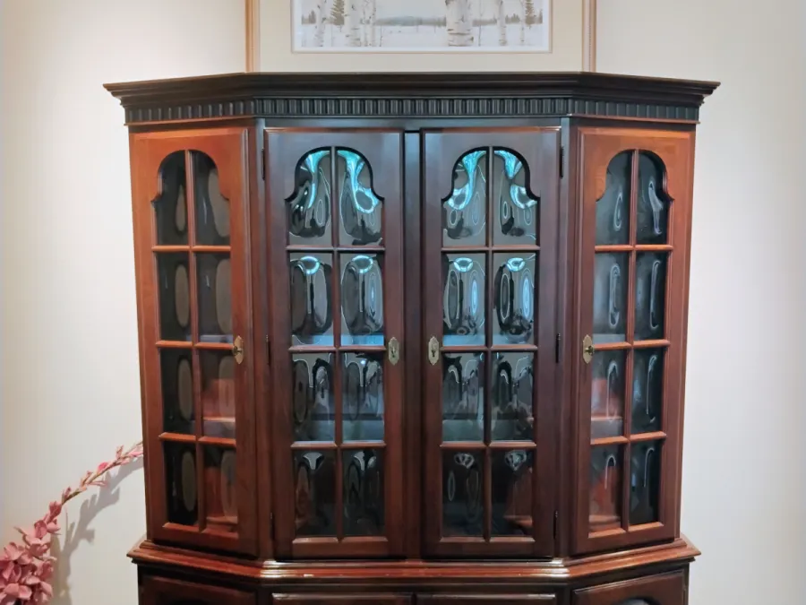 Antique china cabinet re-glazed