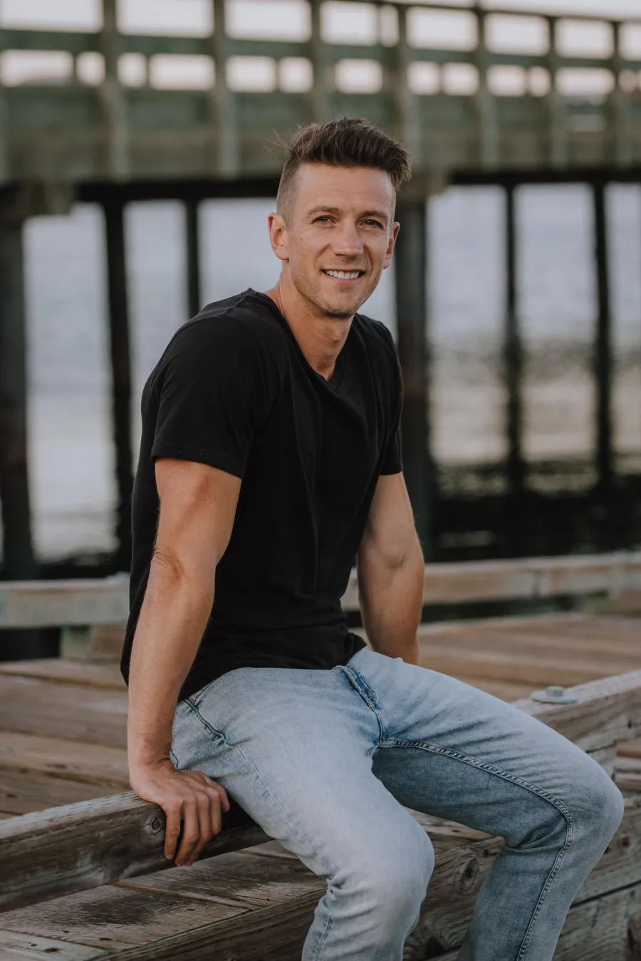 Matt Jodouin sitting outdoors