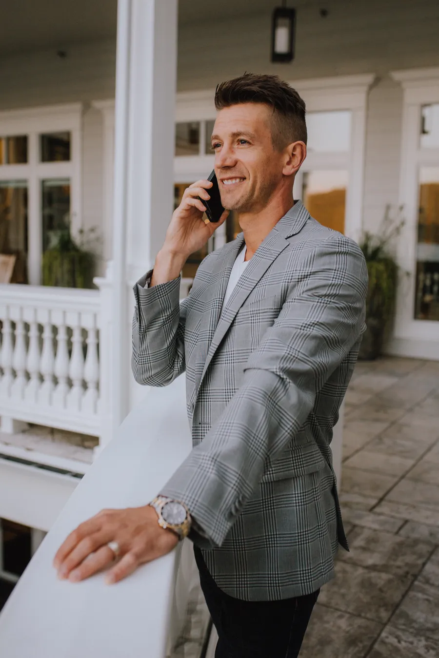 Matt Jodouin, mindset coach, in a grey suit