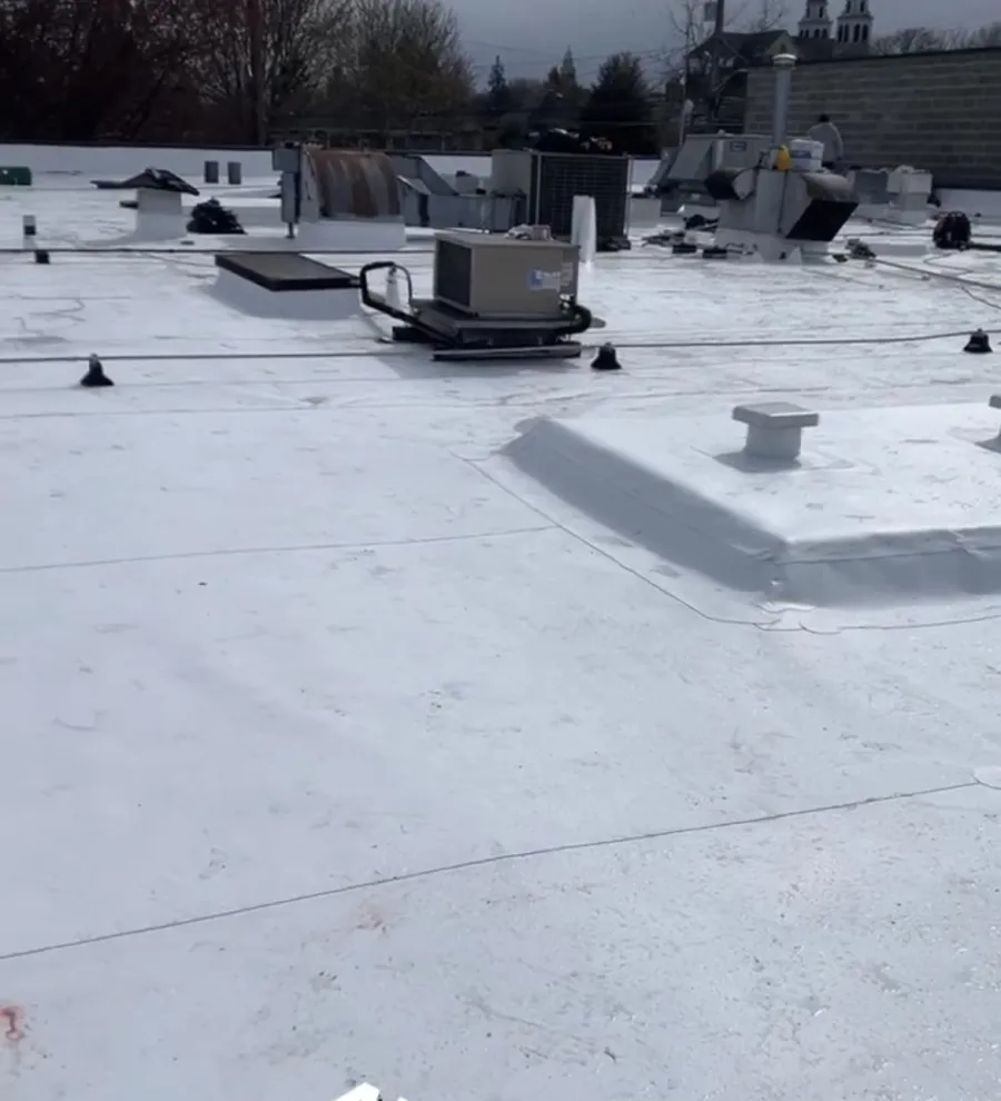 Commercial flat TPO roof system completed by BSR Constructions LLC in Seattle