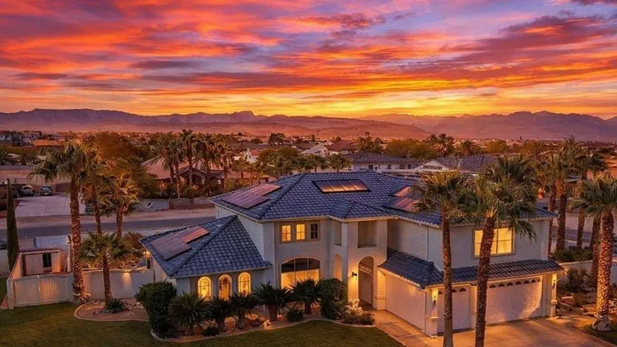 Las Vegas home at sunset