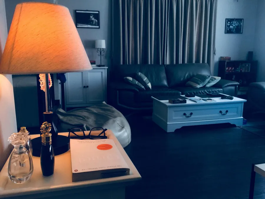 Cozy reading corner and styled living area