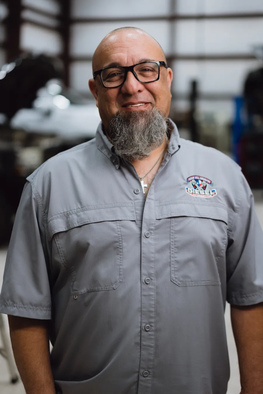 Texas Hill Country Diesel and Automotive team member in the shop