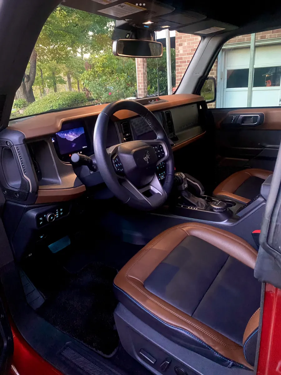 Ford Bronco interior after detailing