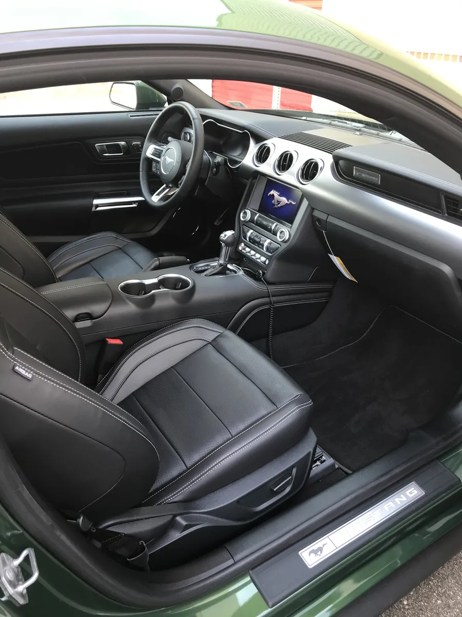 Ford Mustang interior after an interior detail