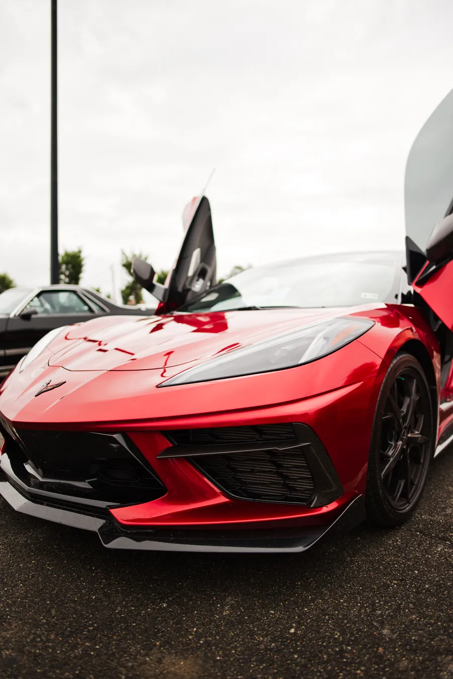Red Corvette after an exterior detail