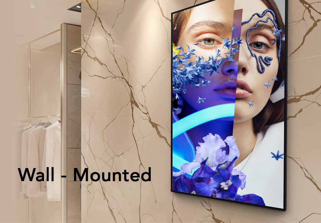 Wall Mounted Digital Signage screen displaying advertising content