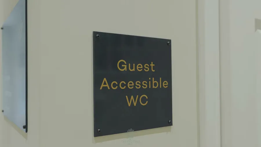 Guest Accessible WC sign at The Fig Tree, Shanklin