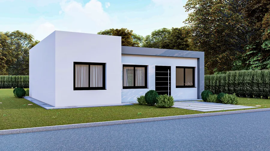 Diseño exterior del modelo Casa 6 de Nesteel