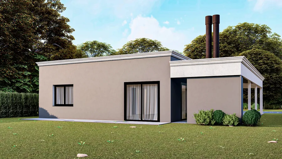Diseño exterior del modelo Casa 7 de Nesteel