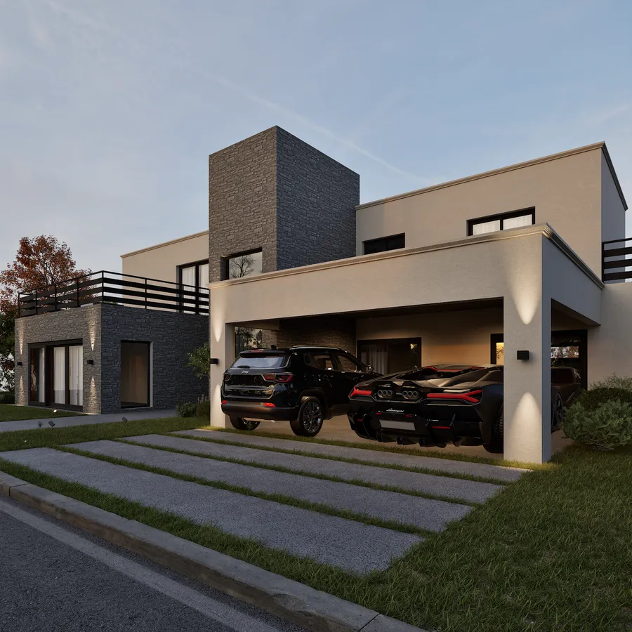 Diseño exterior del modelo Casa 17 de Nesteel