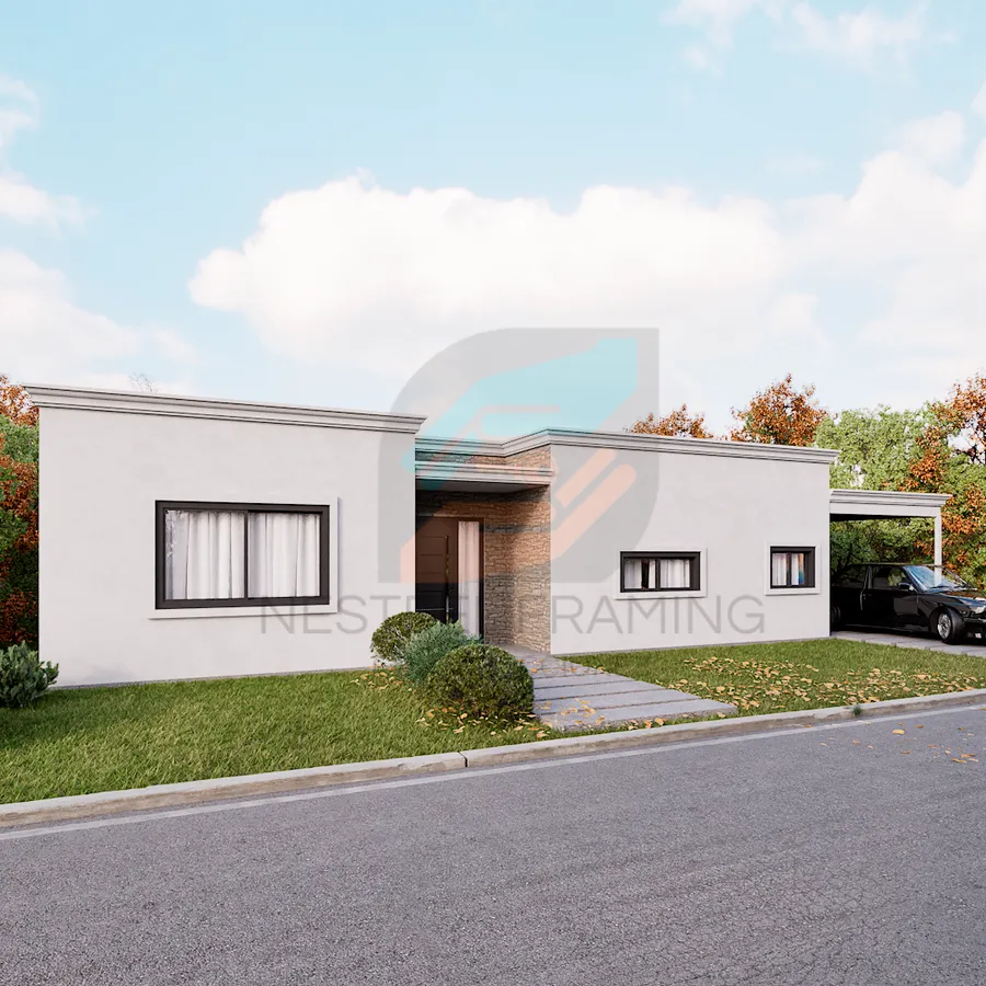 Diseño exterior del modelo Casa 9 de Nesteel