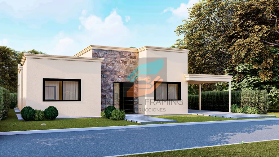 Diseño exterior del modelo Casa 10 de Nesteel
