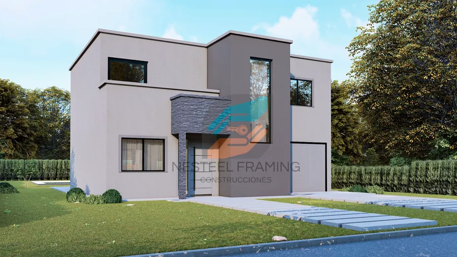 Diseño exterior del modelo Casa 13 de Nesteel