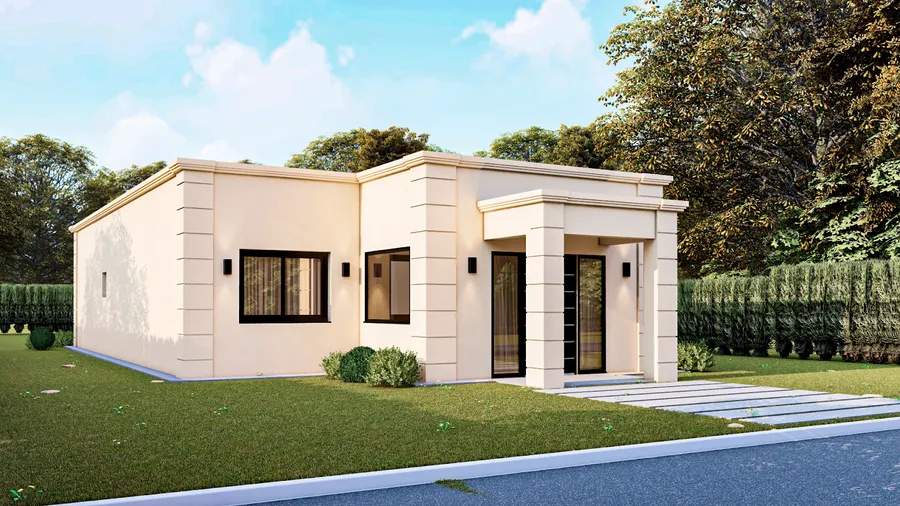 Diseño exterior del modelo Casa 8 de Nesteel