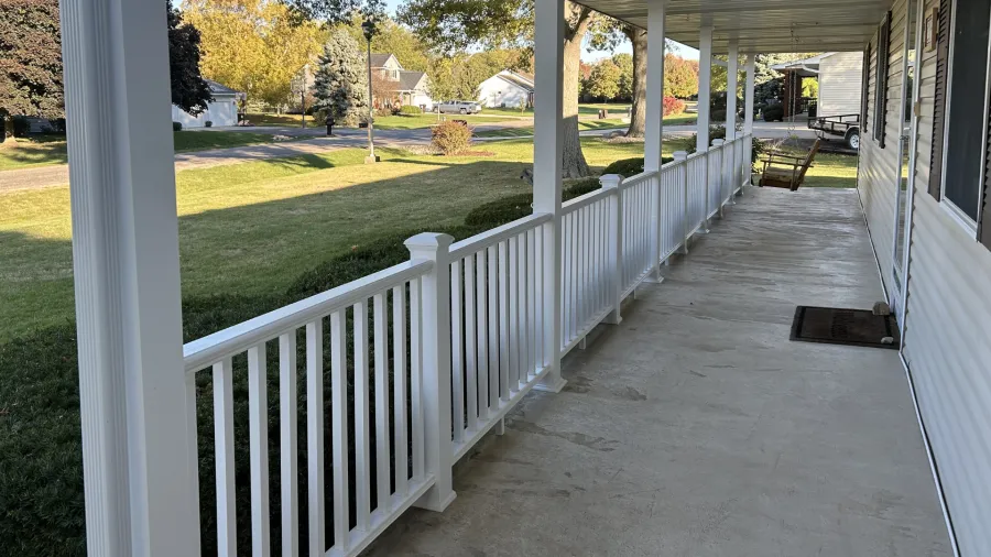 Covered front porch and walkway