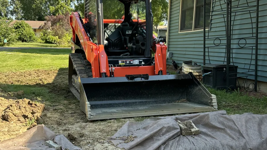 Site work with a skid steer