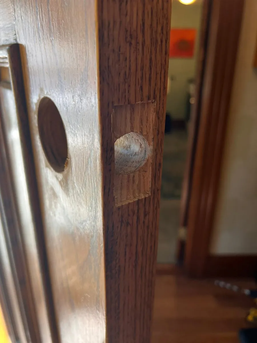 Door edge prepared for a deadbolt