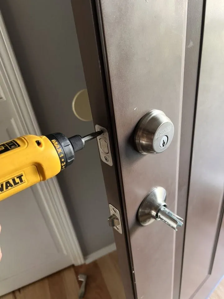 Installing a deadbolt on a steel door