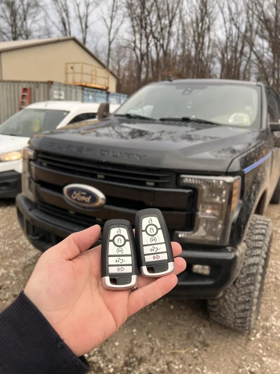 Two smart keys for a black Ford Super Duty