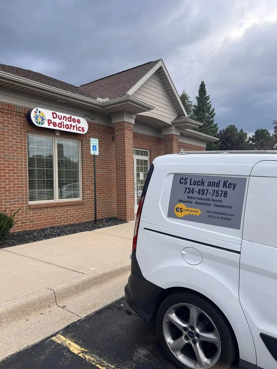 CS Lock and Key van at a pediatrics office