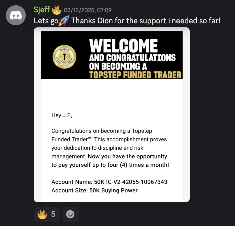 Trader result image from the original Inner Circle page