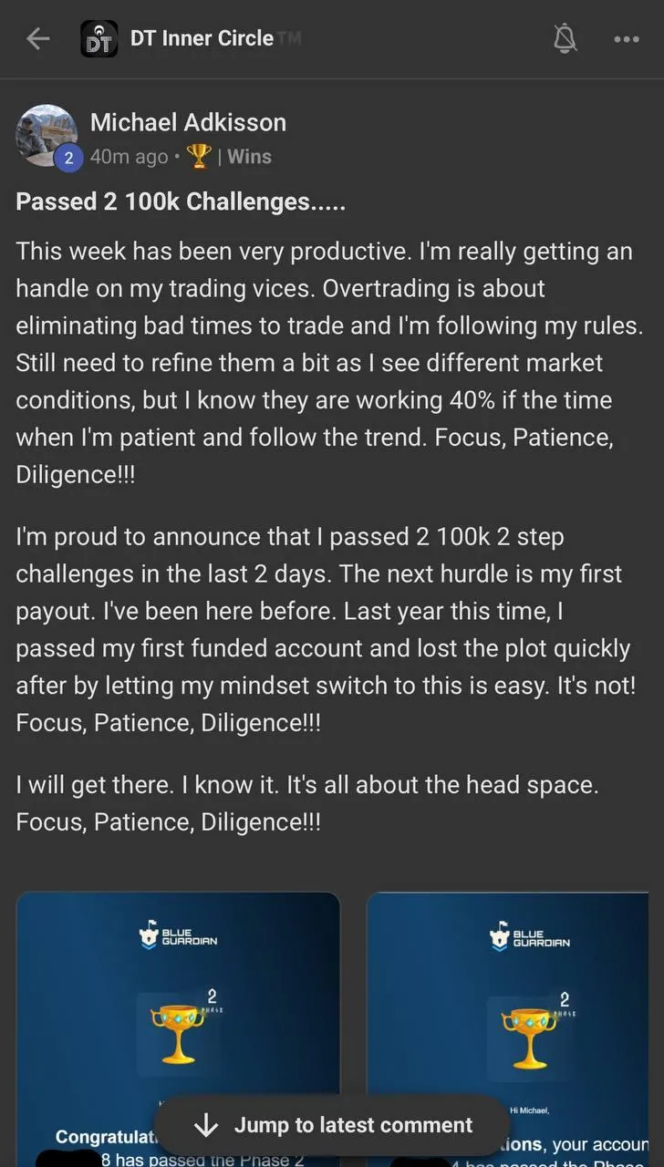 Trader result image from the original Inner Circle page