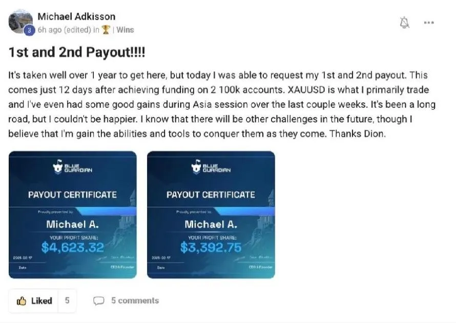 Trader result image from the original Inner Circle page