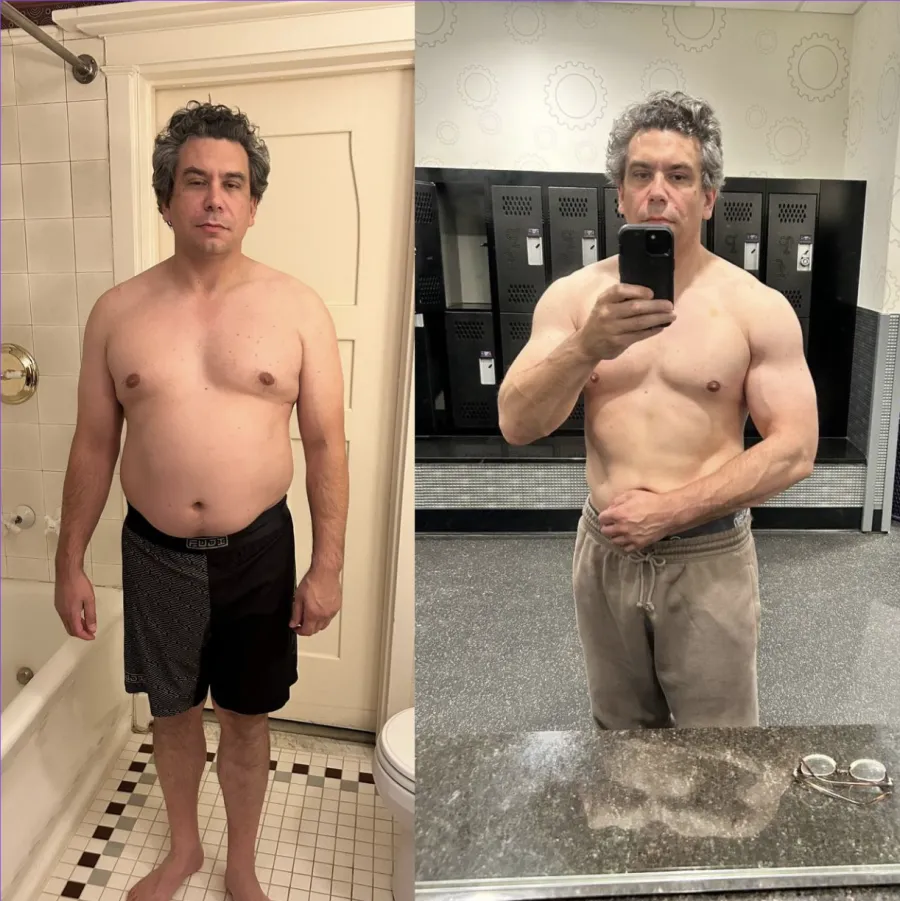 John, before and after